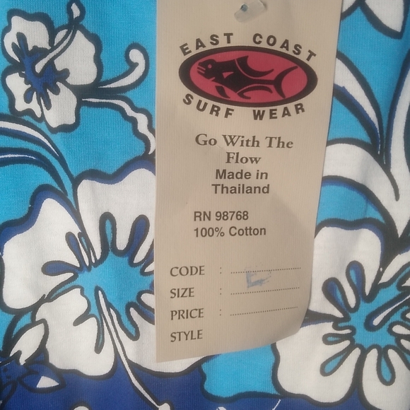 NWT! Body Con 90s Hawaiian Hibiscus Dress Cover up Mini East Coast Surf Wear - Picture 2 of 10